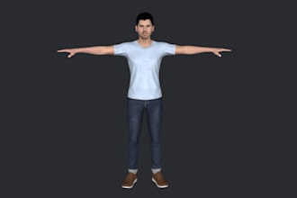 model hyper realistic full body character, daz, blender rigging, zbrush sculptor