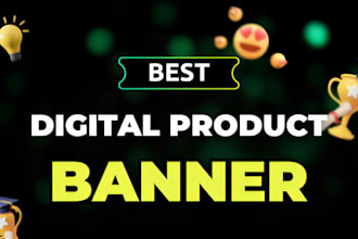 create didgital product banner for stan store, payhip, beacon ai and gumroad