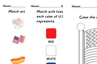 create printable 4th of july quizzes and worksheets for kids