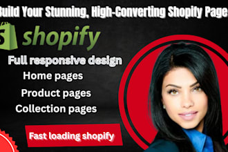 redesign your shopify homepage, or build a high converting landing page