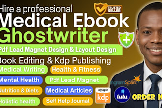 write medical, health and fitness, nursing, self help ebook, mental health ebook
