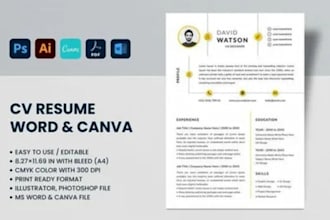 canva resume, infographic design , cover letter, CV design, canva templates