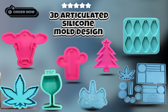 print ready 3d mold design, 3d printable stl file, fusion 360 mold, 3d cad model