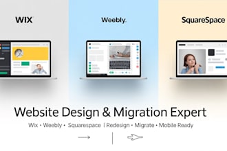 design redesign migrate weebly, squarespace wix business website