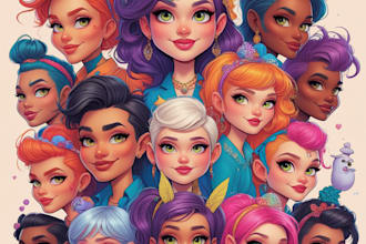 design a original characters, cartoons and caricatures
