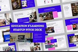 design educational app pitch deck investor ready elearning startup decks ppt