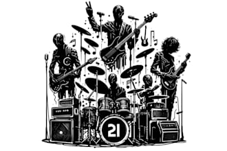 create awesome stoner rock logo for your band design