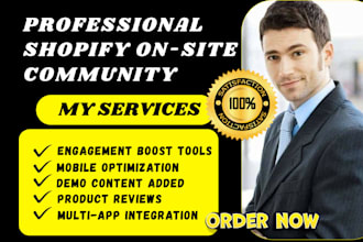 setup shopify on site community tevello mega growave peerboard circle so yotpo