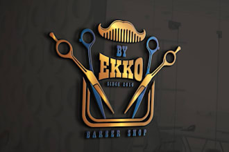 create professional outstanding barber shop logo design