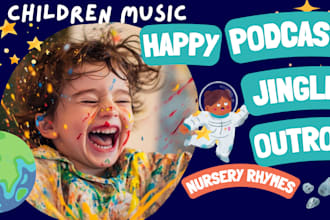 compose nursery rhymes for kids, kids song, intro jingle, catchy childrens song
