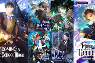 anime webtoon cover art webcomic webnovel comic manga style cover light novel