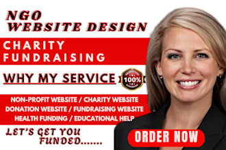 design nonprofit website for charity donation ngo fundraising 501c3 crowdfunding