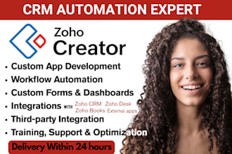 be your zoho CRM expert, certified zoho creator, zoho campaigns, zoho developer