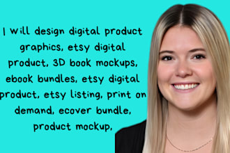 design digital product graphics etsy 3d book mockups ebook bundles etsy listing