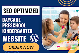 design daycare website childcare website kindergarten website preschool website