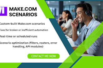 build and optimize make com scenarios,automate your workflow