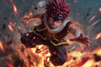 create amazing design and super hero manga art