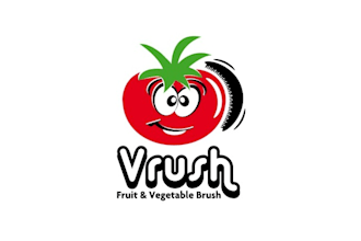 design fresh cleaning vegetables fruits logo