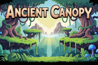 design custom game environments, level backgrounds, map design, game banner art