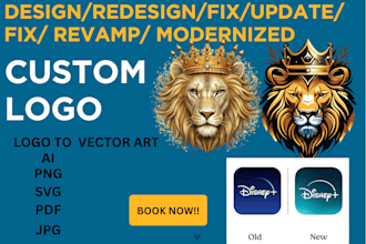 fix, revamp, vectorize, modify, retrace, edit, modernize, rebrand logo redesign
