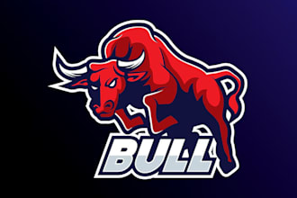 custom bull logo design powerful and bold branding