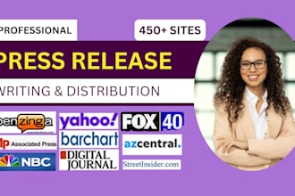 write press release and submit press release for pr distribution