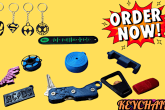 custom 3d printing keychain design, engraving, laser cutting or toys in stl file