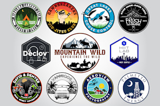 create round logo patch badge sticker
