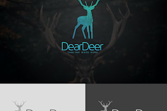 custom deer logo design elegant, wild, and majestic branding