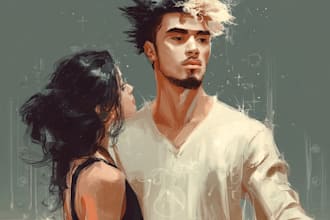 draw semi realistic portrait illustration