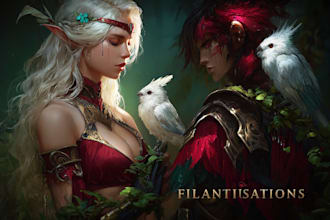 paint semi realistic fantasy art