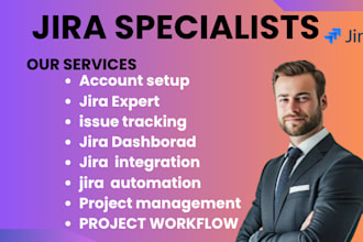be your jira expert to setup jira software ,train teams, jira service desk setup