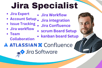 be your jira expert to setup jira software ,agile coach, jira service desk setup