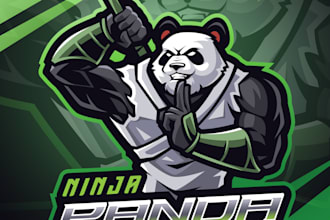 custom panda logo design  cute, bold and versatile branding