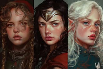 paint a realistic or fantasy portrait