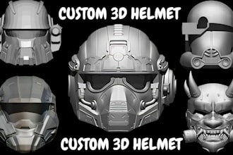 sculpt 3d cosplay oni mask vintage mask 3d helmet 3d armor for 3d printing