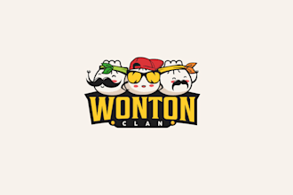 design surely won ton food truck logo