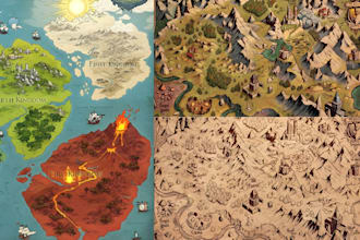 create dnd map design world map city map fantasy battle map vector illustration