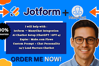 automate jotform and manychat with n8n make com zapier ai workflows and chatbots