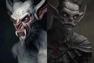 draw a famous fantasy horror character design