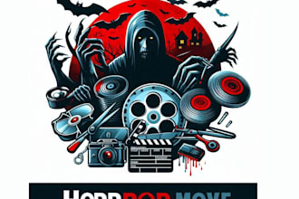 make custom horror move film production logo