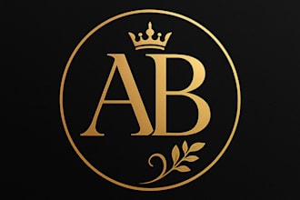 create a luxury gold logo and custom font for your brand