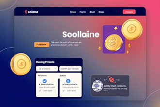 create solana staking or presale website with a secure solidity smart contract