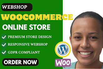 design custom woocommerce wordpress webshop, gdpr online store ecommerce website