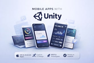 create a complete mobile app in unity with a professional UI