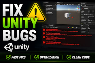 fix bugs, errors and optimize your unity game
