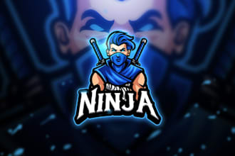 custom ninja logo design stealthy, bold and striking branding