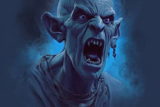 draw an horror art or fantasy horror character