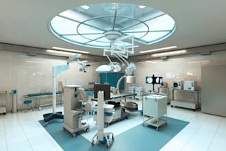 3d cgi hospital clinic and pharmaceutical space design in unreal engine