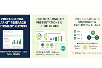 make market research reports, PPT and event planning
